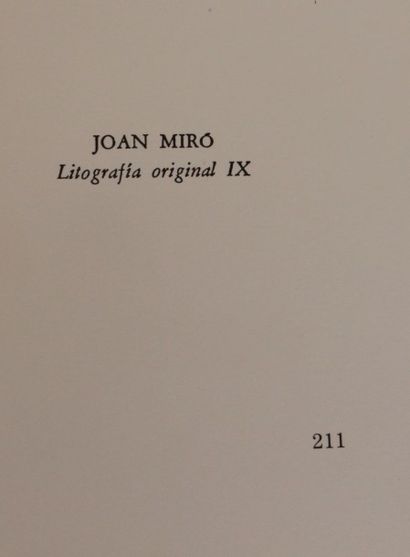 null MIRO Joan (1893-1983) d'après

Lithographies Originales IX

Lithographie extraite...