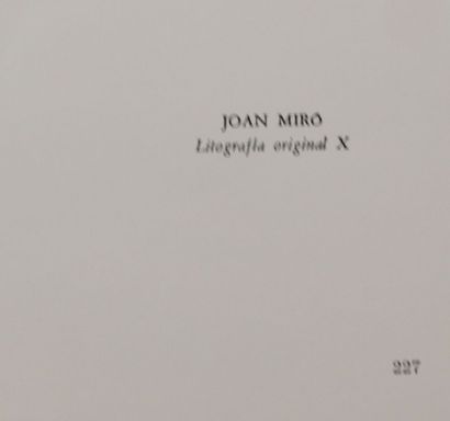 null MIRO Joan (1893-1983) d'après

Lithographies Originales X

Lithographie extraite...