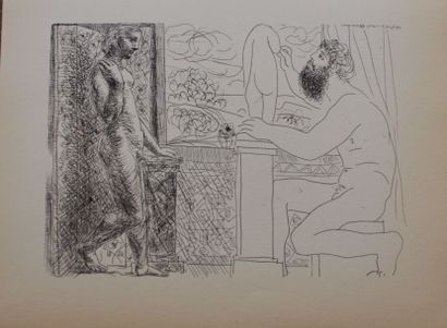 null PICASSO Pablo (1881-1973) d'après

Sculpteur assis devant son modèle et travaillant...