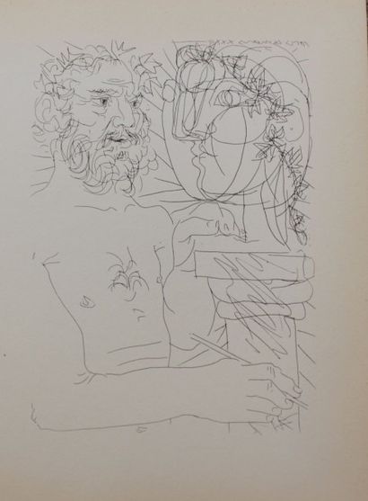 null PICASSO Pablo (1881-1973) d'après

Sculpteur examinant une tête sculptée

reproduction

20...