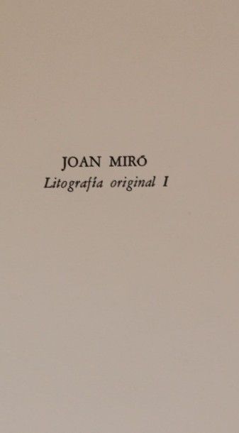 null MIRO Joan (1893-1983) d'après

Lithographie Originale I extraite du portfolio...