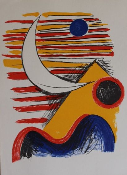 null CALDER Alexandre (1898-1976) d'après

La lune et la Montagne jaune

Lithographie...