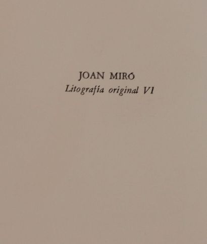 null MIRO Joan (1893-1983) d'après

Lithographie Originale VI extraite du portfolio...