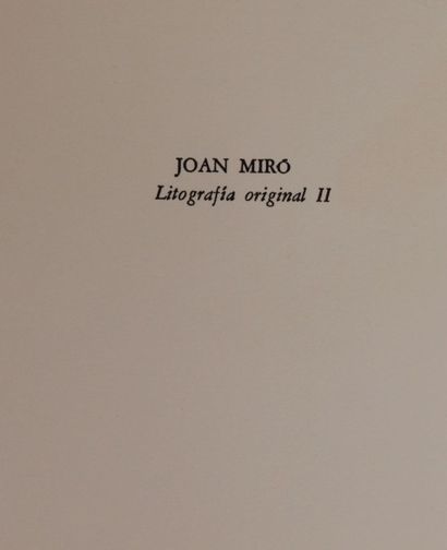 null MIRO Joan (1893-1983) d'après

Lithographie originale II en couleur extraite...