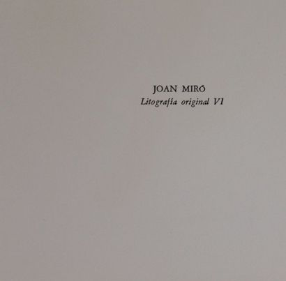 null MIRO Joan (1893-1983) d'après

Lithographie originale VI en couleur extraite...