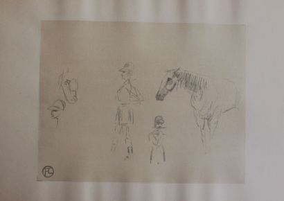 null TOULOUSE LAUTREC Henri (1864-1901) d'après

Etude de cavaliers et de chevaux

reproduction

Signé...