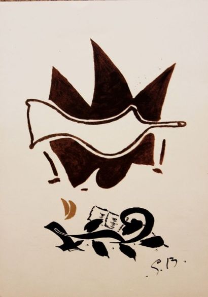 null BRAQUE Georges (1882-1963) d'après

Nuage en échec II

Lithographie en couleurs

Derrière...