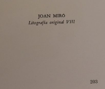null MIRO Joan (1893-1983) d'après

Lithographie origianle VIII extraite de Joan...