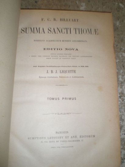 null BILLUART (F.C.R.). Summa Sancti Thomae.

Paris, Letouzey et Ané Sd, 8 volumes...