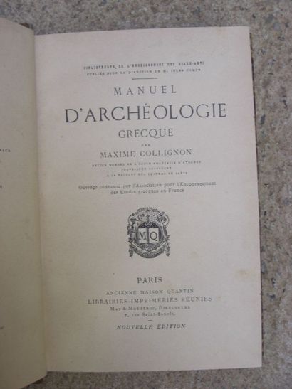 null COLLIGNON Maxime. Manuel d’Archéologie Grecque.

Paris, May et Motteroz, Sd....