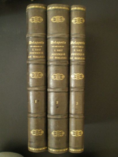 null DELAPORTE Victor. L'Art poétique de Boileau.

Lille, 1888, 3 volumes reliés...