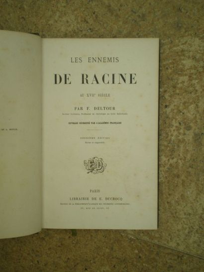 null DELTOUR (F.). Les Ennemis de Racine au XVII°.

Paris, Ducrocq, relié percaline...