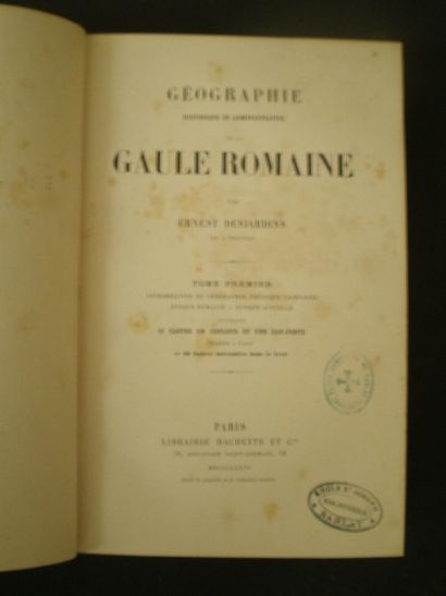 null DESJARDINS Ernest. Géographie de la Gaule Romaine.

Paris, Hachette, 1876, 2...