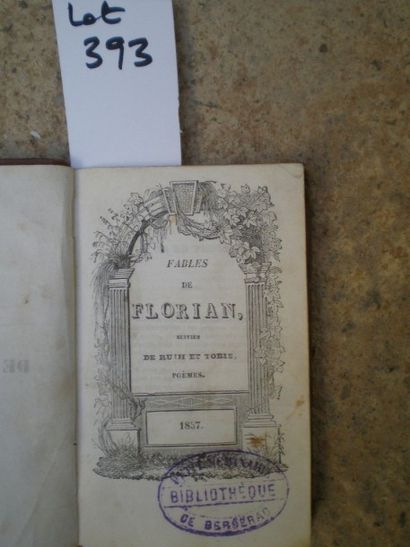 null FLORIAN. Fables, suivies de Ruyh et Tobie.

Limoges, Ardant, 1837, 191 pp +...