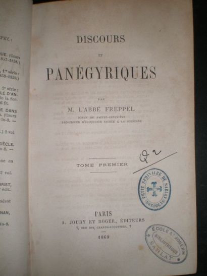 null FREPPEL. oeuvres.

Paris, Bray et Retaux, 1869, 1870, 1873, 1875, 10 volumes...