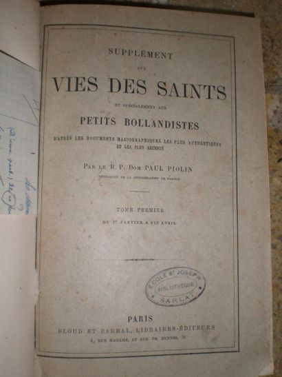 null GUERIN. Les Petits Bollandistes. Vie des Saints de l'Ancien et du Nouveau Testament...