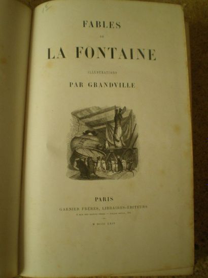 null LA FONTAINE Jean de. Fables.

Paris, Garnier, 1864, relié demi-chagrin, dos...