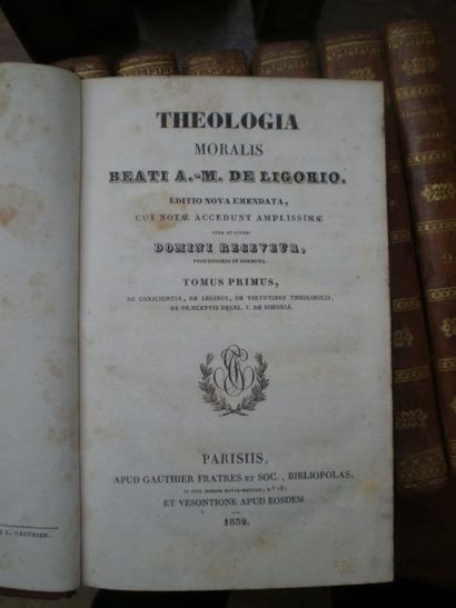 null LIGORIO (A.M de). Théologia Moralis.

Paris, Gauthier, 1832, 9 volumes reliés...