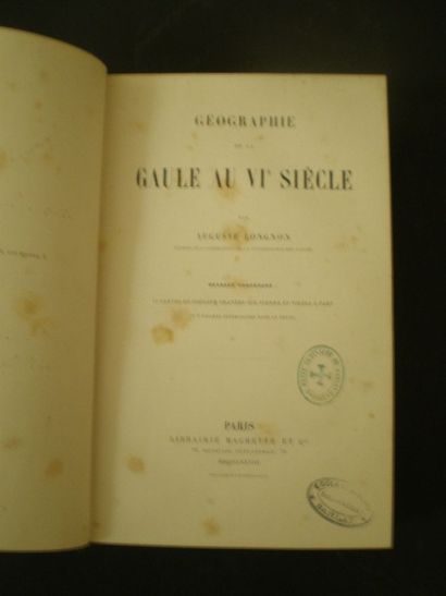 null LONGNON Auguste. Géographique de la Gaule au VIe siècle.

Paris, Hachette, 1878,...
