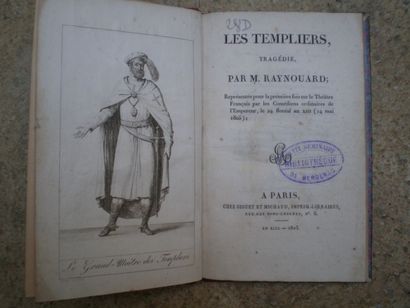 null RAYNOUARD (M.). Les Templiers.

Paris, Giguet et Michaud 1805, 100 pp., relié...