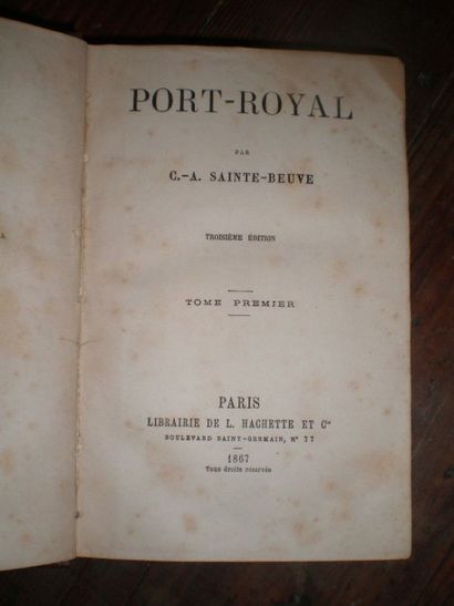 null SAINTE BEUVE. Port Royal.

Paris, Hachette, 1867, 6 volumes reliés demi-bas...