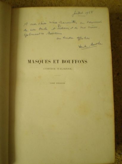 null SAND Maurice. Masques et Bouffons (Comédie italienne).

Paris, Lévy, 1860, 2...