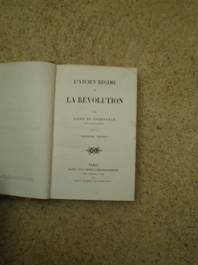 null TOCQUEVILLE Alexis de. L’ancien Régime et la Révolution.

Paris, Lévy, 1857,...