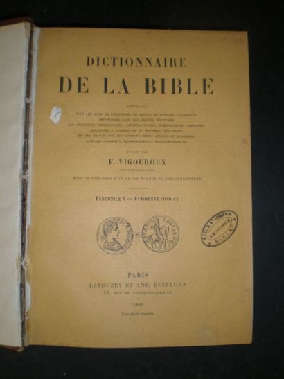 null VIGOUROUX. Le Dictionnaire de la Bible.

Paris, Letouzey et Ané, 1891, 8 volumes...