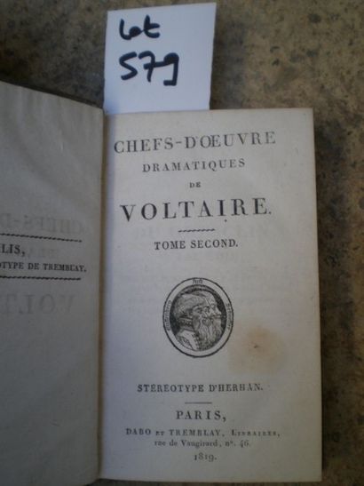 null VOLTAIRE. Chefs-d’Oeuvre dramatiques.

Paris, Dabo et Tremblay, 1819, 4 volumes...