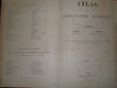 null SCHRADER (F.) PRUDENT (F.) ANTHOINE (E.). Atlas de géographie moderne. 

Paris,...