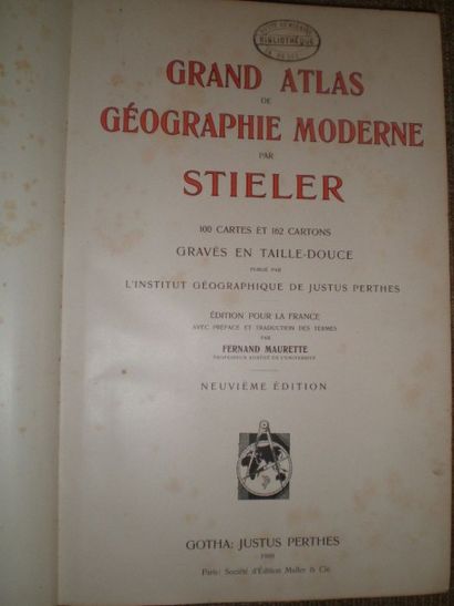 null STIELER. Grand Atlas de géographie.

Paris, Muller, illustré de 100 cartes et...