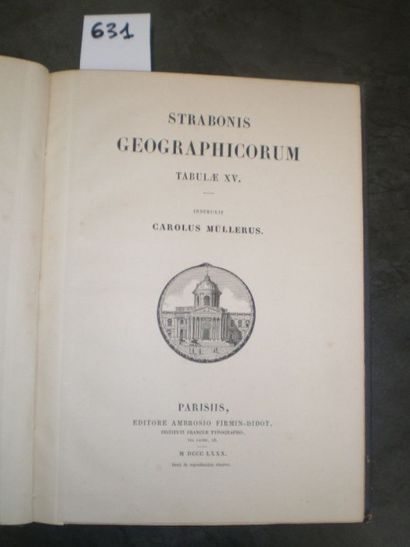 null STRABON. Geographicorum.

Paris, Firmin-Didot, 1880, relié demi-percaline, illustré...