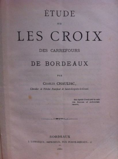 null [Photographies originales] CHAULIAC Charles. Etude sur les Croix des Carrefours...