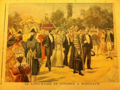 null "Le Lord-Maire de Londres à Bordeaux."

Gravure en couleurs tirée du "Petit...