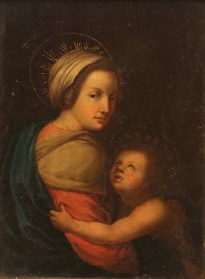 null École Italienne du XVIIème siècle, suiveur

de Domenico PULIGO (1492 - 1527)

Vierge...