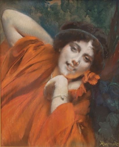 null BESNARD Albert (1849 - 1934)

Portrait de femme en rouge

Huile sur toile

Signée...