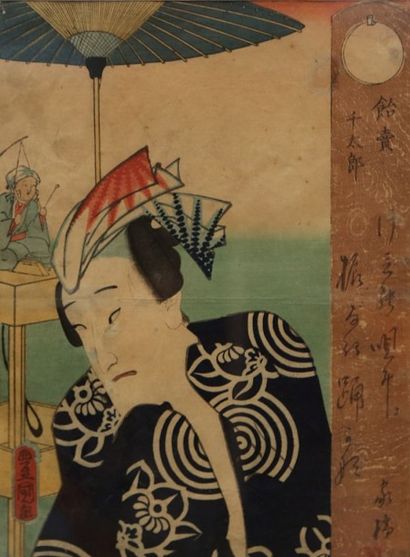 null KUNISADA, Utagawa - Toyokuni III

Personnage sous une ombrelle

Planche en couleurs...