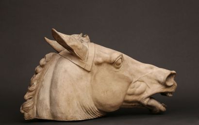 null École Italienne du XIXème siècle

Tête de cheval

Sculpture en plâtre

Haut....
