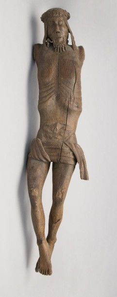 null Christ en bois sculpté avec son périzonium

XVIIème siècle

(nez restauré et...
