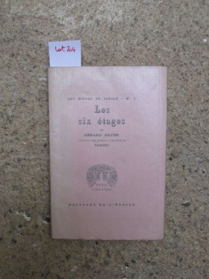 null BAUER Gérard. Les six étages. 

Paris, Editions de l’Etoile, 1925, broché, 169pp....