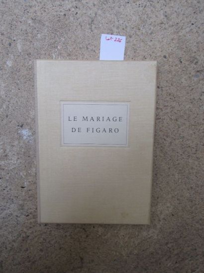null BEAUMARCHAIS. Le Mariage de Figaro. 

Paris, Berger-Levrault, 1957, en feuille...