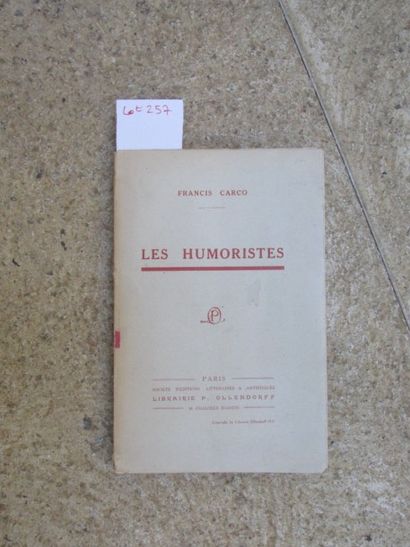 null CARCO Francis. Les Humoristes. 

Paris, Ollendorff, broché, 205 pp ornées de...