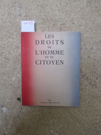 null Les Droits de l’Homme et du Citoyen. 

Paris, Kieffer, broché, aquarelle de...