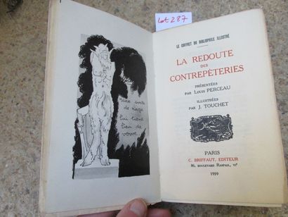 null PERCEAU Louis. La redoute des contrepèteries. 

Paris, Briffaut, 1959, 171 pages,...