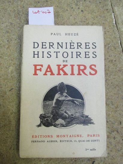 null HEUZE Paul. Dernières histoires de fakirs. 

Paris, Montaigne, sd., broché,...