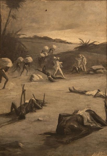 null LOBEL-RICHE Alméry (1880-1950)

Les horreurs du colonialisme

Huile sur toile

Signée...