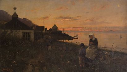 null SMITH-HALD Frithjof (1846-1903)

Femme et son enfant au bord de la mer

Huile...