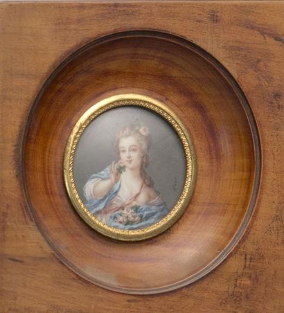 null HUET

Portrait de Madame Royal, fille de Louis XV

Miniature sur ivoire

Signée...