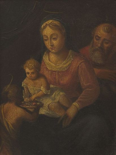 null École Italienne du XVIIème siècle

La Sainte Famille avec Saint Jean Baptiste

Huile...