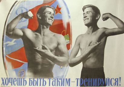 null KORETSKY Victor (1909-1998). 

Photo-montage pour le développement du sport...